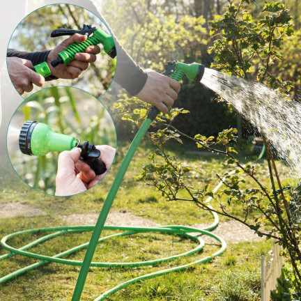 TG56039 STRETCH GARTENSCHLAUCH FLEXIBEL MIT PISTOLE 22,5 M BEWÄSSERUNG KUPPLUNGEN