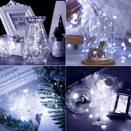 TG66259-1 VÁNOČNÍ LAMPIČKA NA DRUH 10 LED MIKRO GIRLANDS COLD WHITE + baterie