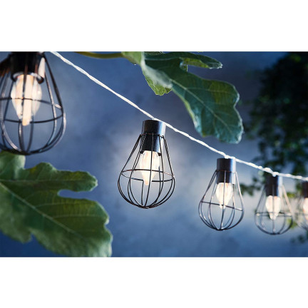 TG55963 LED GIRLANDA SOLAR LAMP 10 Glühbirne Kupfer Loft