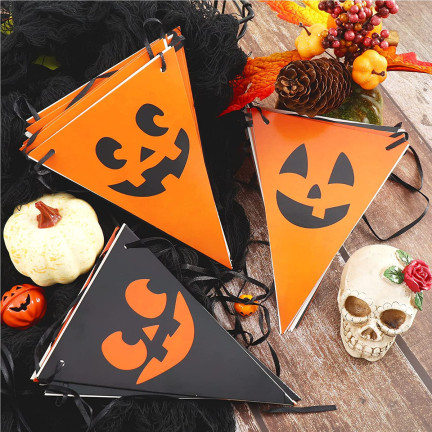 TG44472 HALLOWEEN GIRLANDE MIT BALLONS DEKORATION GROSS 3M