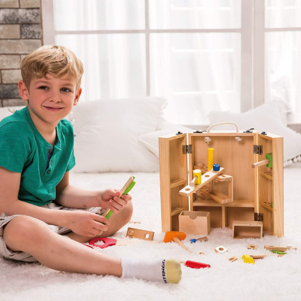 TG55451 Holzwerkzeug + Box Kinder-Werkstatt-Set