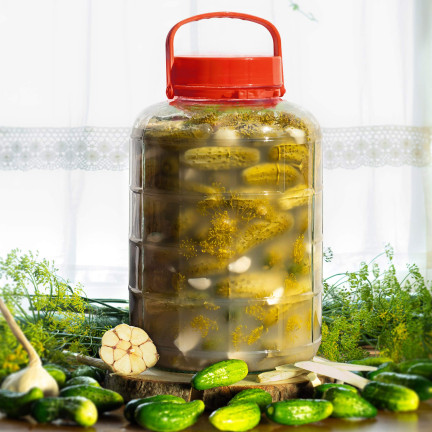 WEL6891/1 8-liter multipurpose glass jar with screw cap