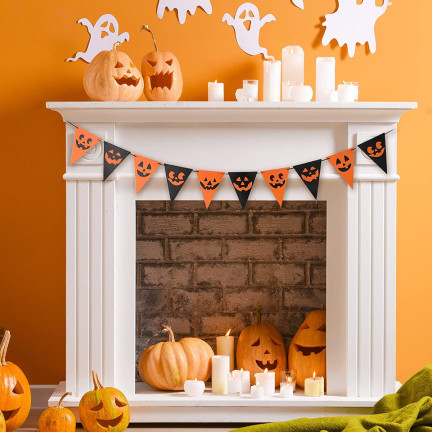 TG44472 HALLOWEEN GIRLANDE MIT BALLONS DEKORATION GROSS 3M