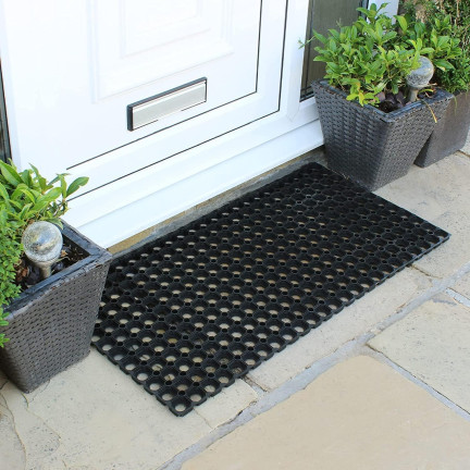 TAM7654 Rectangular Openwork Rubber Doormat, 40x60 cm