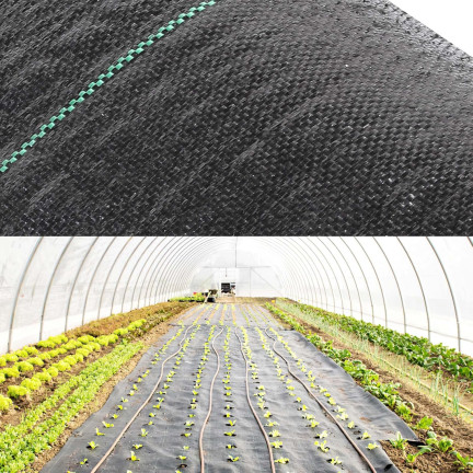 TG77638 Silná agrotextilie proti plevelům, agrotextilie 2x20m, černá na plevel, 40m2