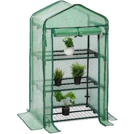 TUN5245 MINI-GEWÄCHSHAUS FOLIENREGAL 3 FÄCHER XL