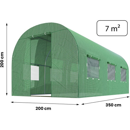 TUN5576 GARTENTUNEL 3.5x2m GARTENTUNEL GEMÜSEZELT 7m2