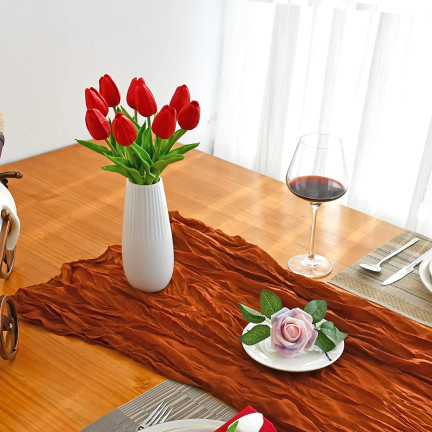 CV17692-7 TULPENSTRAUSS GUMMIERT GUMMIARTIG REALISTISCH ROT