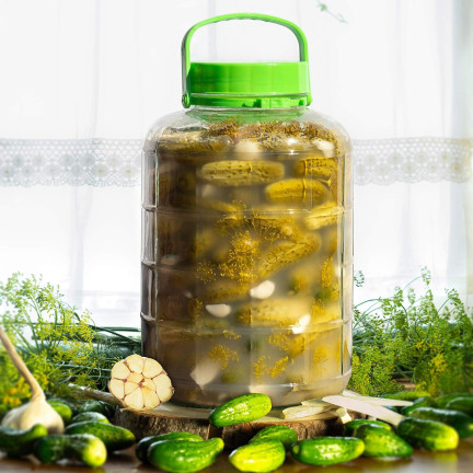 WEL6891/1 8-liter multipurpose glass jar with screw cap