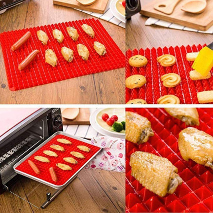 SS90 BACKMATTE AUS SILIKON ZUM BACKEN VON FLEISCH UND GEMÜSE Backofen Abtropffläche