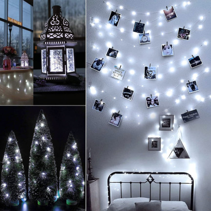 TG66259-1 VÁNOČNÍ LAMPIČKA NA DRUH 10 LED MIKRO GIRLANDS COLD WHITE + baterie