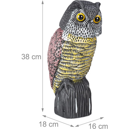 TG66895 EULE MAUS VOGEL ABSCHRECKUNG BEWEGLICHEN KOPF