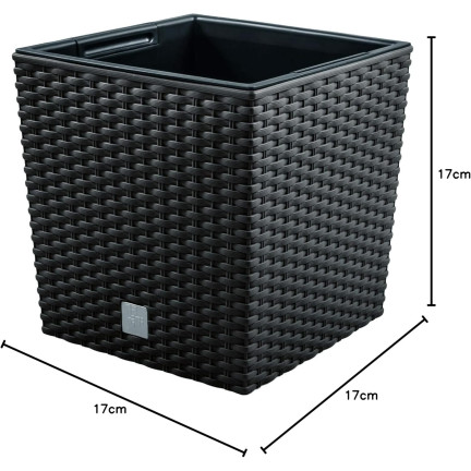 DRTS170L-S433 RATTAN BLUMENTOPF FÜR BALKON TERRASSE GARTEN RATO NIEDRIG