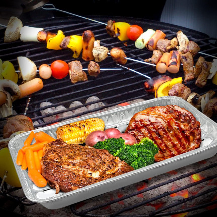 AMS0256 GRILLSCHALEN ZUM GRILLEN UND BRATEN ALUMINIUM 5PCS. 18x11CM TACKA