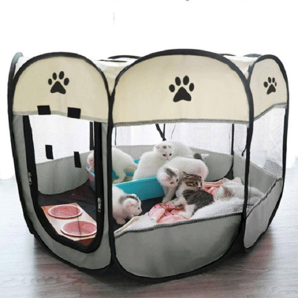 TG64647 HUNDEKÄFIG KATZENSTALL STALL BETT GATTER