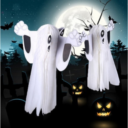 HL8 PŘÍVĚSEK DUCHA HALLOWEENSKÁ DEKORACE ZÁVĚSNÝ DUCH