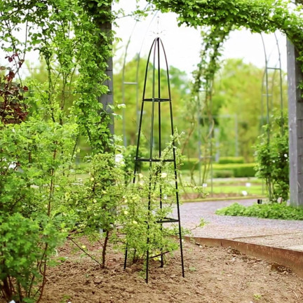 PERG-N0293 ZAHRADNÍ PERGOLA PYRAMIDA RŮŽE PODPORA KOVOVÝ SLOUPEK