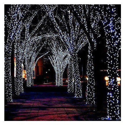 TG63192-1 SOLAR Weihnachtsbaumbeleuchtung 100 LED 10m GIRLANDS KALTWEISS 8 FUNKTIONEN