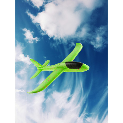 9139 POLYSTYROL FLUGZEUG SEGELFLUGZEUG DART GROSS XXL GRÜN OHNE LICHT