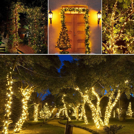 TG63193-2 SOLAR CHANDLER LAMP 500 LED 52m GIRLANDS COOL WHITE 8 FUNKCÍ
