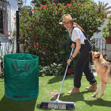 TM-00315 GARTENSACK 120L LAUBABFALLBEHÄLTER GROSS MIT OHREN MULTIFUNKTIONAL