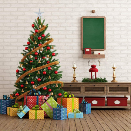 TG63172-3 Rotes Weihnachtsbaumschachtel-Set 6cm 6 Stück nicht abblätternde Weihnachtsbaumschachtel