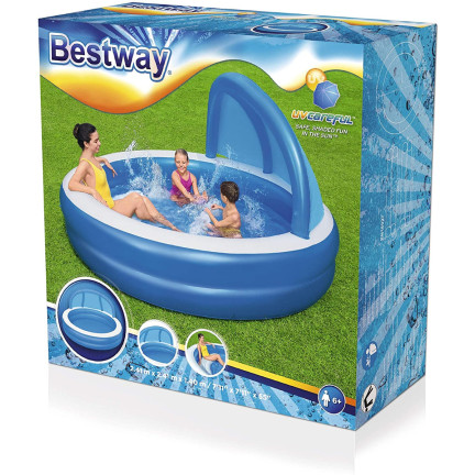 54337 AUFBLASBARER POOL FÜR KINDER ERWACHSENE MIT ÜBERDACHUNG