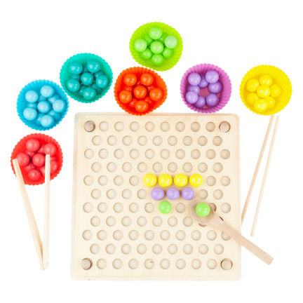 YZW0551 DŘEVĚNÉ VZDĚLÁVACÍ PUZZLE MOZAIKOVÉ KORÁLKY