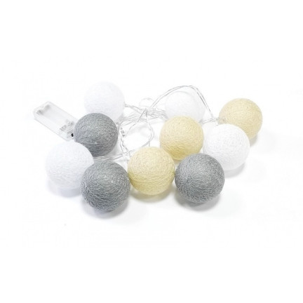 SS48 GIRLANDA COTTON BALLS 10 Farben