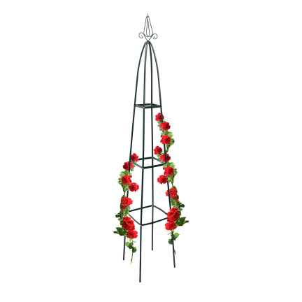 PERG-N0293 ZAHRADNÍ PERGOLA PYRAMIDA RŮŽE PODPORA KOVOVÝ SLOUPEK