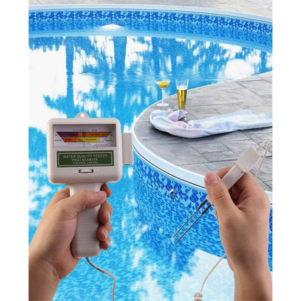ZW75 SCHWIMMBAD PH WASSER TESTER CHLOR LEVEL TESTER GENAU MIT BATTERIEN