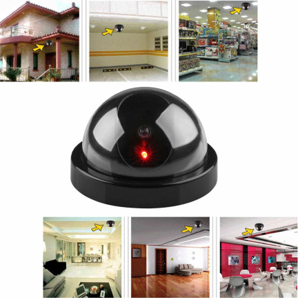 AG34 DUMMY CCTV KAMERA KUPPEL BLINKENDE LED ÜBERWACHUNG