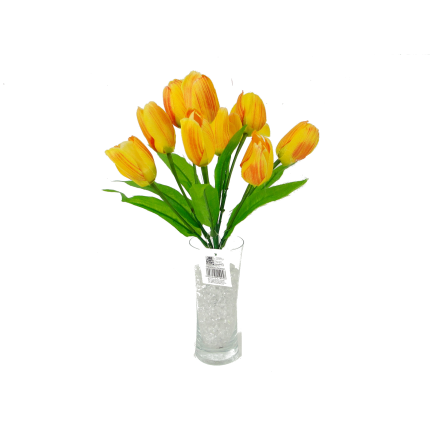 64901-P TULPE STRAUSS 9PCS ORANGE KÜNSTLICHE SCHÖN