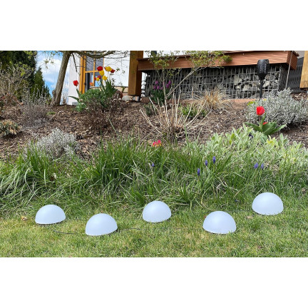 TG55962 SOLÁRNÍ LED VEDL 5PC BAREVNÉ POLOKOULE LAMPA