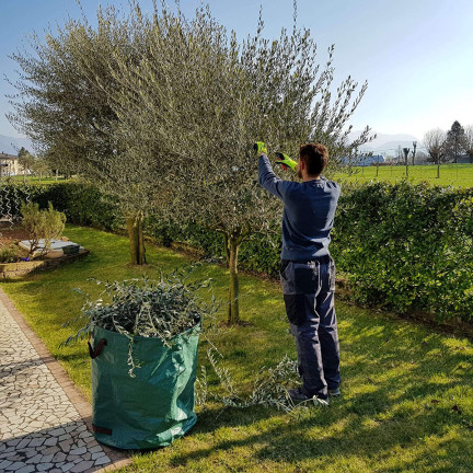 TM-00315 GARTENSACK 120L LAUBABFALLBEHÄLTER GROSS MIT OHREN MULTIFUNKTIONAL