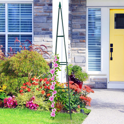 PERG-N0293 GARTEN PERGOLA PYRAMIDE ROSE STÜTZE METALL PFAHL