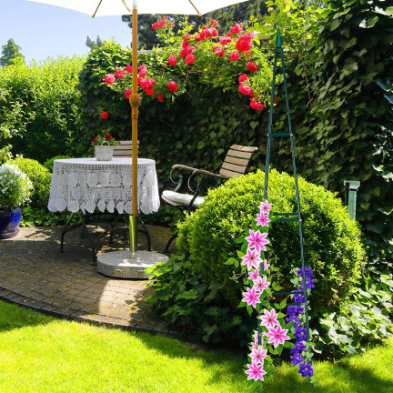 PERG-N0293 GARTEN PERGOLA PYRAMIDE ROSE STÜTZE METALL PFAHL
