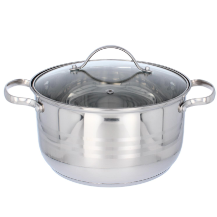 KIR2537 NEREZOVÝ HRNEC 3L S POKLICÍ 20CM INDUKCE