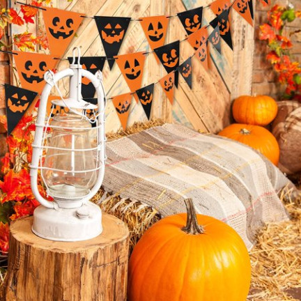 TG44472 HALLOWEEN GIRLANDE MIT BALLONS DEKORATION GROSS 3M