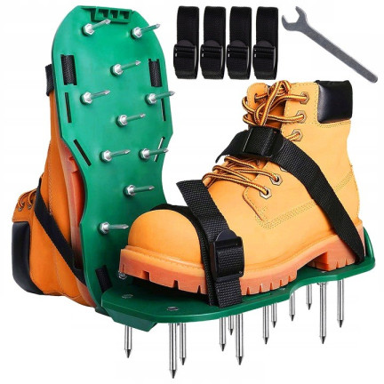 ZW30 GARTEN AERATOR SANDALE SCHUH OVERLAYS SPIKED RASENSTECHER