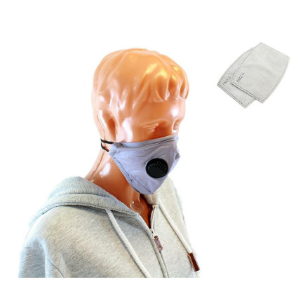 AG303F Sportmaske 2 Filter PM 2.5 MASKE MIT VENTIL