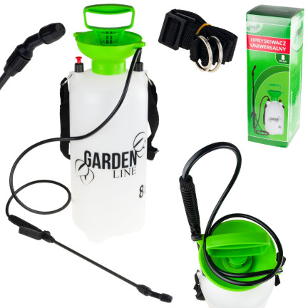 AOK2750 8L Manual Garden Pressure Sprayer, High-Powered with Adjustable Nozzle + Long Lance