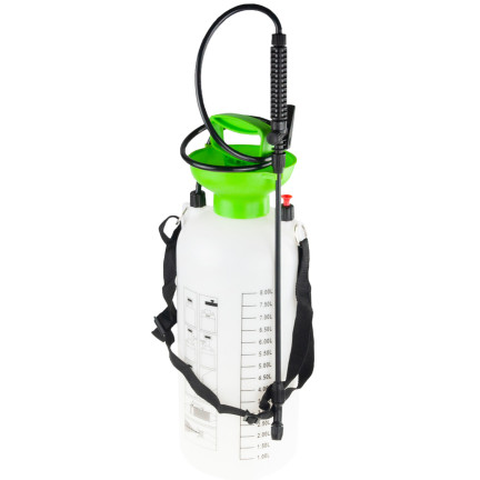 AOK2750 8L Manual Garden Pressure Sprayer, High-Powered with Adjustable Nozzle + Long Lance