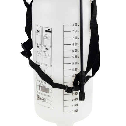 AOK2750 8L Manual Garden Pressure Sprayer, High-Powered with Adjustable Nozzle + Long Lance