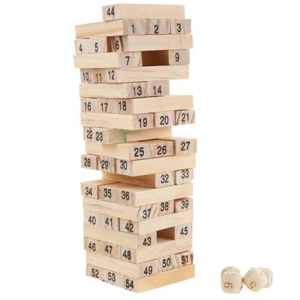 AP64 HÖLZERNER WACKELIGER TURM PARTYSPIEL