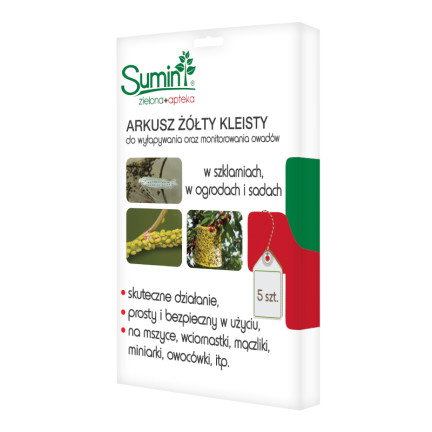 SUM10 GELBE KLEBEFOLIE 5PCS. INSEKTENKLEBEFALLE FÜR GEWÄCHSHAUS GARTEN OBSTGARTEN