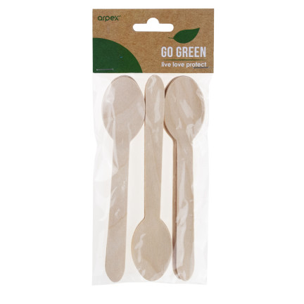 ARP7874 HOLZLÖFFEL LÖFFEL 16 CM 8 STÜCK GRILL GRILLPARTY PARTY
