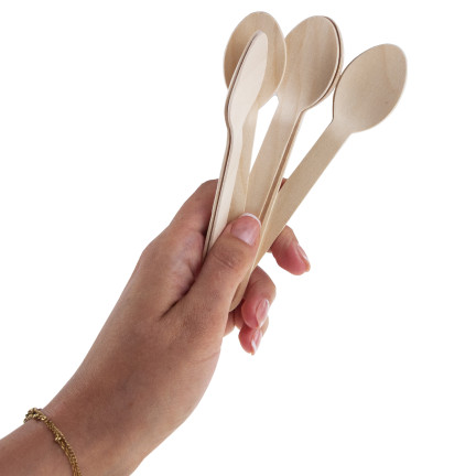 ARP7874 HOLZLÖFFEL LÖFFEL 16 CM 8 STÜCK GRILL GRILLPARTY PARTY