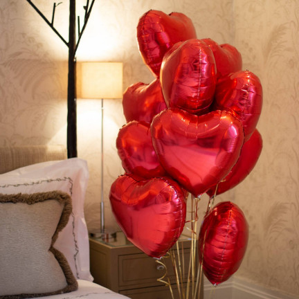 TG66235-2 FOLIE HERZ ROT HELIUMBALLON