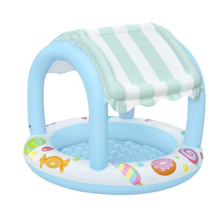 52638 Pool with canopy, children's pool, inflatable bottom, Bestway 34L, 1.04 x 0.84 m